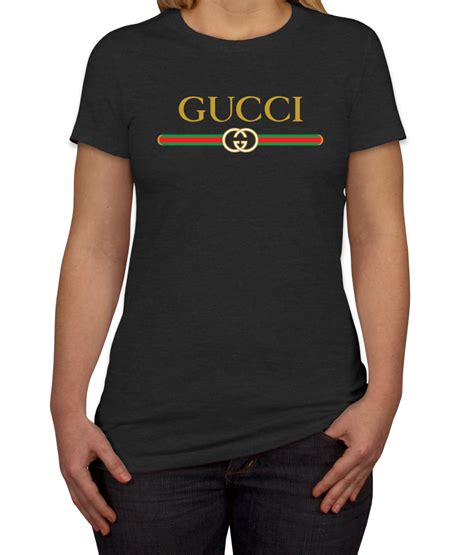 gucci logo t shirt women's|gucci logo t shirt men.